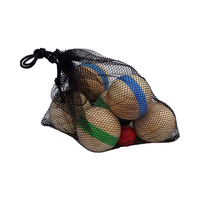 Jeux de sports familiaux avec logo personnalisé Pallino Boules Meshbag/CarryBag 60-75mm Boules de pétanque en bois emballées dans des ensembles de 6 pièces/8 pièces