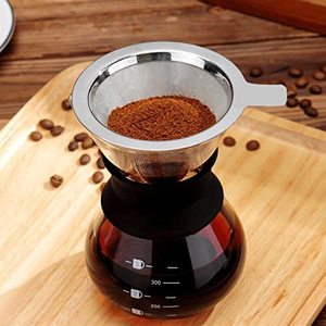 Cafetière classique en verre borosilicate 200 ml, directement de l'usine, avec manchon en caoutchouc, sans BPA, sans plomb - Product Image 1