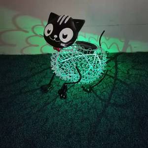 Solar Garden Cat <b>Light</b> <b>LED</b> Outdoor Decoration Water Resistant Free Standing Mono Si Solar Cell Included - Product Image 2