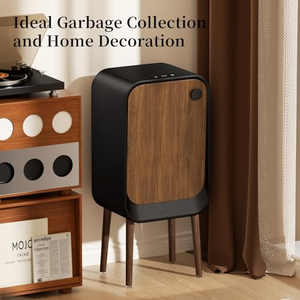 Poubelle design haut de gamme grande capacité style minimaliste luxe moderne du milieu du siècle en acier inoxydable - Product Image 3