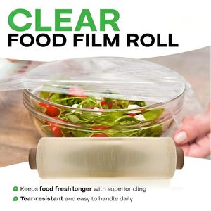 Película para Alimentos Huamaohengchun de 12" x 2000', Rollo de Plástico Transparente para Envolver Alimentos, Libre de BPA, Rollo de Plástico Adhesivo Confiable para Empacar y Almacenar Alimentos - Product Image 6