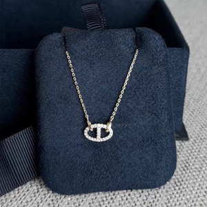 สร้อยคอจี้สเตนเลส316L เพทาย14K 18K PVD ชุบทองเครื่องประดับแฟชั่นสร้อยคอรูปหมูสำหรับผู้หญิง - Product Image 2