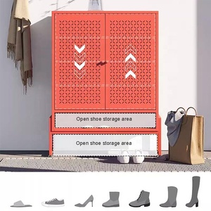 Armoire à chaussures, meuble de rangement pour chaussures, couloir avec portes, étagère à chaussures à 3 niveaux, armoire de rangement - Product Image 3