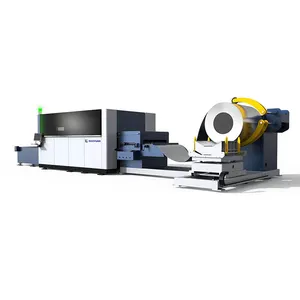 Máquina de corte a laser de fibra de aço inoxidável 1500w para mesa de trabalho de troca de co2 de uso duplo tamanho grande 1225 12kw