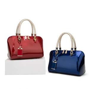 Bolsos de Cuero Brillante de Lujo para Mujer 2026, Bolso de Hombro Cruzado Moderno, Bolso de Mano de Cuero PU con Colgante - Product Image 6