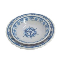 Vente en gros d'usine, ensembles de vaisselle en mélamine blanche 100%, assiettes rondes pour restaurant, mariage, fête, hôtel