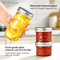 Kaleng Kaca Food Grade untuk Kegunaan Industri dengan Tutup Aluminium, Label dan Logo yang Dapat Disesuaikan, Ukuran 100ml-650ml