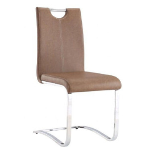 Proveedor de venta al por mayor de cuero moderno económico bajo precio <span class=keywords><strong>comedor</strong></span> café silla - Product Image 1