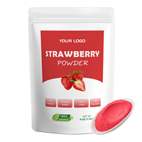 Extrait d'herbe de poudre de fruit de fraise naturelle de qualité supérieure avec polyphénols actifs et rehausseur de saveur et colorant à la vitamine C