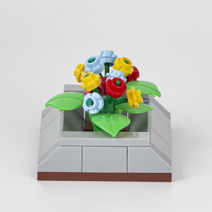 MOC0088 Kreatives Bauernhof-Gemüsegarten-Set mit Kürbis, Karotte, Anzuchtbeet und Sonnenblumen-Modell, Lehrreiches Bausteinspielzeug für Kinder - Product Image 6