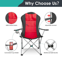 Chaise de pêche en coton à dossier haut Camping pliable Oxford chaise en acier extérieur amovible pliant Camping chaise de plage