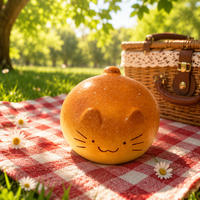 Mainan Pijat Bentuk Roti Kucing Lucu, Lembut, Empuk, PU, Pereda Stres, Mainan Fidget, Slow Rebound, Mainan Sensorik
