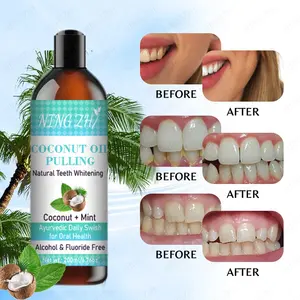 Custom logo no alcohol oral health care products oil pulling kit with tongue scraper