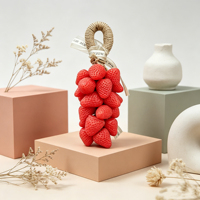 Savon en barre Gu Lan multicolore aux cristaux de fraise, fait main, transparent, à l'huile de coco, pour le bain aux fruits, soin doux pour le corps, adapté aux peaux sensibles