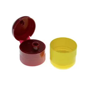 28mm Duas Peças Screw-On Tipo de Flip-top Cap Com Folha De Alumínio Para Garrafas De Plástico