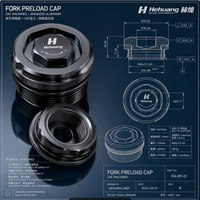 Capuchon de précharge de fourche CNC en aluminium 6061, écrou supérieur de fourche, pièces usinées sur mesure OEM pour moto tout-terrain, dessin requis