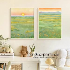 Nuevo <span class=keywords><strong>Monet</strong></span> Garden Cream-Style Oil Pastoral paisaje sala de estar comedor dormitorio colgante pintura decorativa de gama alta - Product Image 3