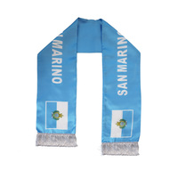 Nouveau produit écharpes caractéristiques de Saint-Marin pour les écharpes personnalisées de drapeau de club de fan et de suiveur