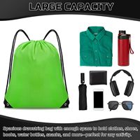 Sac à cordon en polyester 210D avec logo personnalisé, durable, imperméable, sac à dos de sport, sac de sport en gros pour la promotion et les événements
