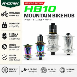 Cubos de Bicicleta MTB Personalizados 120 Cliques 6 Rolamentos HG QR Eixo Passante BOOST Dianteiro Traseiro 32 Furos Freio a Disco para Bicicletas de Montanha - Product Image 2