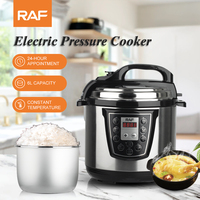 Cuisinière électrique à pression RAF intelligente multifonctionnelle à grande capacité avec cuve antiadhésive et programmation 24 heures