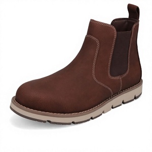 Bottes Chelsea montantes décontractées pour hommes en cuir Nubuck, antidérapantes, avec amorti doux et design de bout, idéales pour l'hiver – Baskets tendance personnalisées - Product Image 2