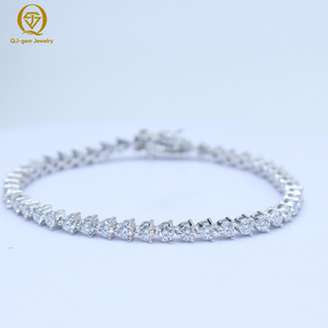Hot Selling Popular Style Unisex Tennis Bracelet Three Prong Setting Lab Grown Diamond IGI Certified 10K <b>Gold</b> Custom for Gift - Product Image 1