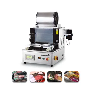 Nitrogen Sealing Machine DX-1 Automatic Food Sealing Modified Atmosphere Packaging Machine Map Tray Sealer Nitrogen Gas Flushing Packaging Machine