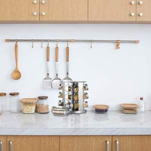 Le plus récent organiseur rotatif pour épices, ensemble de pots à épices avec support, étagère à épices à 3 niveaux, Kruidenrek - Product Image 4