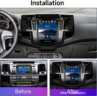 Podofo 9.7" Android Car Audio Radio Mobil untuk Toyota Hilux 2005-2014 Wireless Carplay Android Auto GPS Wifi Hifi MIC Kamera