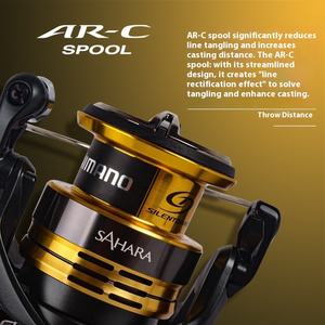 รอกตกปลา <span class=keywords><strong>SHIMANO</strong></span> Shima SAHARA Sahara รุ่นใหม่ 22 แบบ รอกสปินนิ่ง ตัวเรือนโลหะ แบบรีโมท ถ้วยตื้น แบบเอียง รุ่น Road Aruno สำหรับตกปลาเหยื่อ - Product Image 3