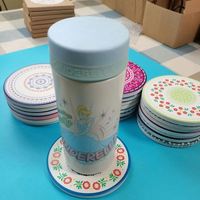Sous-verres carrés classiques en MDF personnalisables à faire soi-même - Anti-chaleur, durables, écologiques, réutilisables, ensemble de tapis et de supports pour boissons