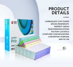 Liên tục carbonless máy tính giấy hình thức NCR in ấn văn phòng hóa đơn giấy