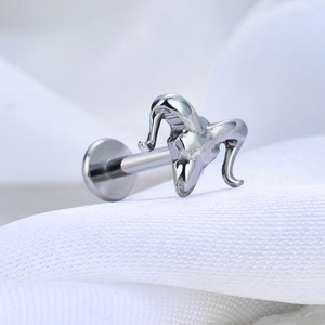 Wholesale ASTM G23 Titanium <strong>Bull</strong> Pumpkin Shape Conch Helix Earring Hinged Clicker Nose Nostril <strong>Ring</strong> Women <strong>Piercing</strong> Jewelry - Product Image 6