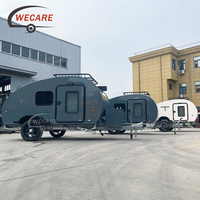 WECARE Mini-caravane compacte entièrement équipée, légère, à énergie solaire, avec homologation ADR DOT