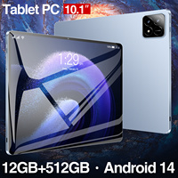 Tablet Pad6s de 10.1 Pulgadas con Android, 12GB+512GB, Pantalla Capacitiva HD, Android 14, Versión Global, Tablet PC al por Mayor