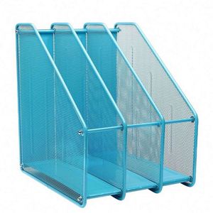 Office Desk Organizer 3Grid Metal Mesh Paper <b>File</b> Document Vertical Letter <b>Tray</b> Holder - Product Image 2