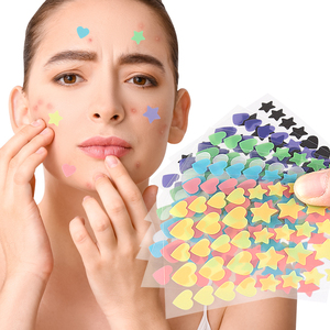 <span class=keywords><strong>Cerotti</strong></span> Trasparenti PE a Forma di Macaron, Stella e Cuore per Coprire Acne, Impermeabili, Delicati sulla Pelle, Invisibili per il Trucco, Adesivi per Coprire Brufoli, Imperfezioni e <span class=keywords><strong>Nei</strong></span> sul Viso - Product Image 1