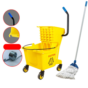 25l Wringer Bucket Easy Clean Cart Mini Mop Double Bucket Trolley Cleaning Bucket And Mop