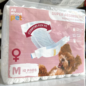 ผ้าอ้อมสัตว์เลี้ยงแบบใช้แล้วทิ้ง Lynpet Wholesale เป็นมิตรกับสิ่งแวดล้อม เนื้อผ้านุ่มทันสมัย ผลิตจากวัสดุ SAP & PE สำหรับสุนัขเพศเมียและเพศผู้ - Product Image 3