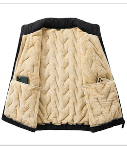 Gilet di moda nero largo grandi iarde in pile di agnello invernale da indossare gilet per uomo - Product Image 4