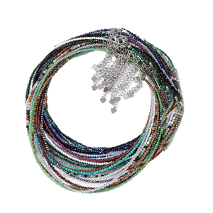 2025 Latest Handmade Stainless Steel Silver/Gold Plated Summer Beach Vacation Beaded <b>Necklace</b> Best-Selling Tiny Natural Stone - Product Image 1