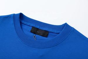 Nuova estate t-shirt manica corta da uomo in puro cotone tessuto girocollo di buona qualità a maniche corte - Product Image 4