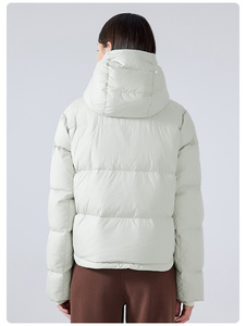 Giacca in <span class=keywords><strong>piumino</strong></span> caldo con collo in piedi gonna anteriore doppia giacca da donna Casual All-in-one con cappuccio impermeabile antivento - Product Image 5
