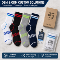Chaussettes de compression personnalisées OEM/ODM avec logo sur mesure, en Spandex/Nylon/Coton, longueur genou, pour le sport et l'usage quotidien