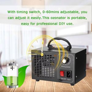 เครื่องโอโซนแบบพกพา 60 กรัม/ชม. 220V/110V เครื่องกรองอากาศในบ้านและรถยนต์ พร้อมสวิตช์ตั้งเวลา กำจัดฟอร์มาลดีไฮด์ด้วยไฟฟ้า - Product Image 4
