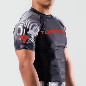 Tontons Rash Guards Personalizados de Jiu Jitsu <span class=keywords><strong>BJJ</strong></span> para Hombre, Rash Guard de Compresión de Manga Corta para <span class=keywords><strong>BJJ</strong></span> <span class=keywords><strong>No</strong></span>-<span class=keywords><strong>Gi</strong></span> y MMA - Product Image 2