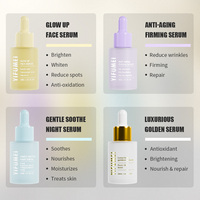 Sérum Visage Anti-Âge et Anti-Rides 24K Or, Éclaircissant, Hydratant, Vitamine C, Effet Lifting Instantané, Élimination des Taches Brunes
