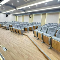 Chaises de cinéma modernes pliables en gros, très demandées, avec petites tablettes, pour auditoriums, églises, écoles, maisons et bureaux