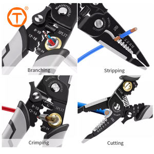 Herramienta Pelacables Multifuncional de 180 mm, Alicates Manuales Multifunción para Pelar y Crimpar Cables - Product Image 2